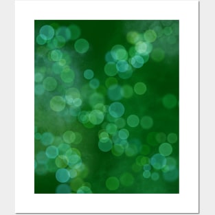 Flowing Deep Green Forest Lights Posters and Art